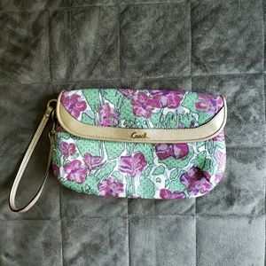 Coach Outlet Floral Wristlet